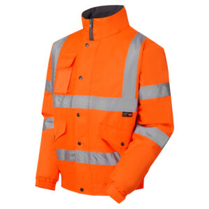 HV Fleece Lined Bomber Jacket - Orange - Small